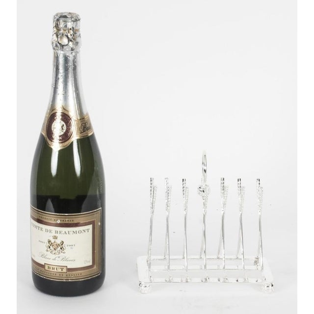 Vintage Silver Plated Letter Toast Rack For Sale - Image 12 of 15