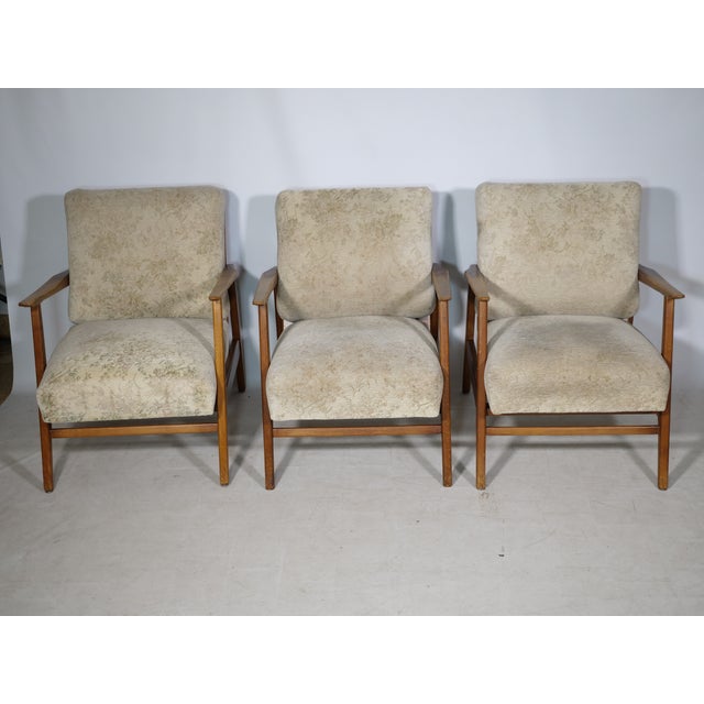 Mid-Century Modern Scandinavian Lounge Chairs in Teak, 1960s, Set of 3 For Sale - Image 9 of 14