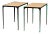Esquisse' Grooved Ivory Travertine Side Tables by Design Frères - a Pair For Sale