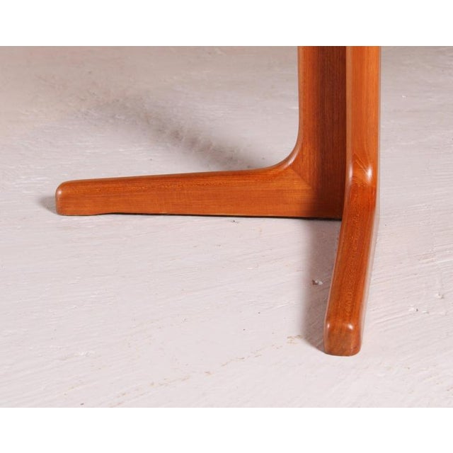 Brown Mid-Century Danish Extending Dining Table in Teak, 1970s For Sale - Image 8 of 13