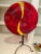 Metal 1980s Art Glass Platter With Custom Stand Colorful Red, Yellow Tabletop Display Lollipop For Sale - Image 7 of 10