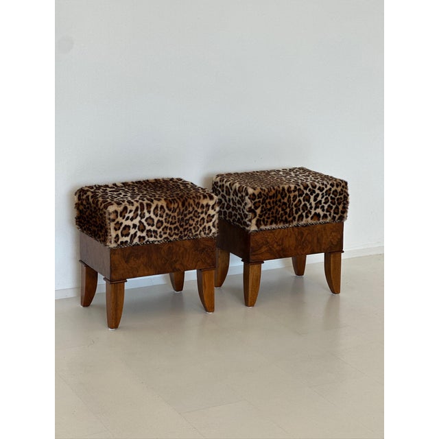 Art Deco Animal Poufs, 1940s, Set of 2 For Sale - Image 6 of 9
