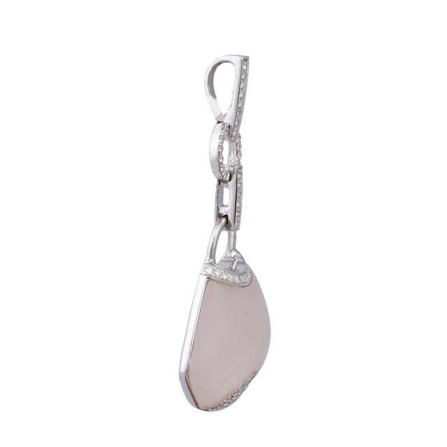 Early 21st Century Diamond Semi Precious Pendant in 18k gold For Sale - Image 5 of 5