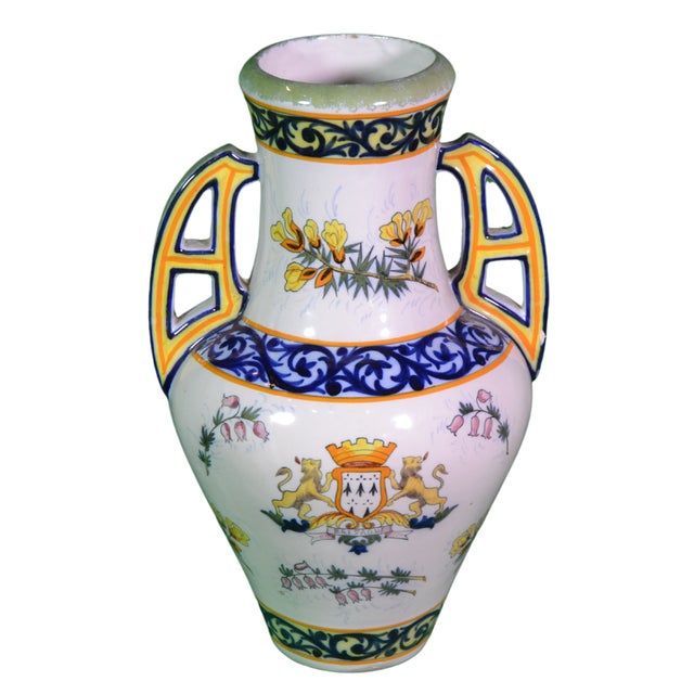 Blue Faience Vase from HR Quimper, 1890 For Sale - Image 8 of 8
