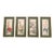 Late 20th Century Set of 4 Vintage Chinese Paintings on Fabric Framed. For Sale
