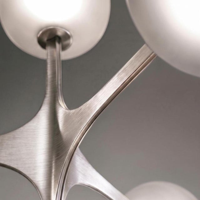 Contemporary Charlotte Five Lights Silver Pendant Light by MUG For Sale - Image 3 of 7