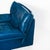 Set of Vintage Blue Leather Armchair and Ottoman by Nicoletti Salotti for Avanti, Italy, 1980s For Sale - Image 11 of 18