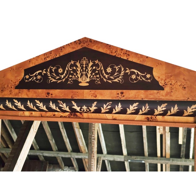 Vintage Clasical Gilt Yew and Ebonised Overmantle Mirror, 1990s For Sale - Image 9 of 10
