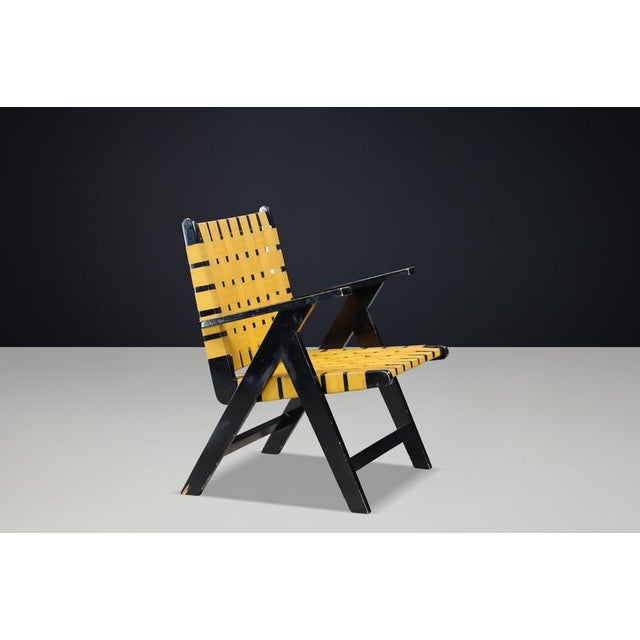 Wood Mid-Century Modern Webbing Lounge Chair by Jens Risom, 1950s For Sale - Image 7 of 15