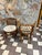 Honeymoon Bamboo Set oval glass top table with two chairs - brown.