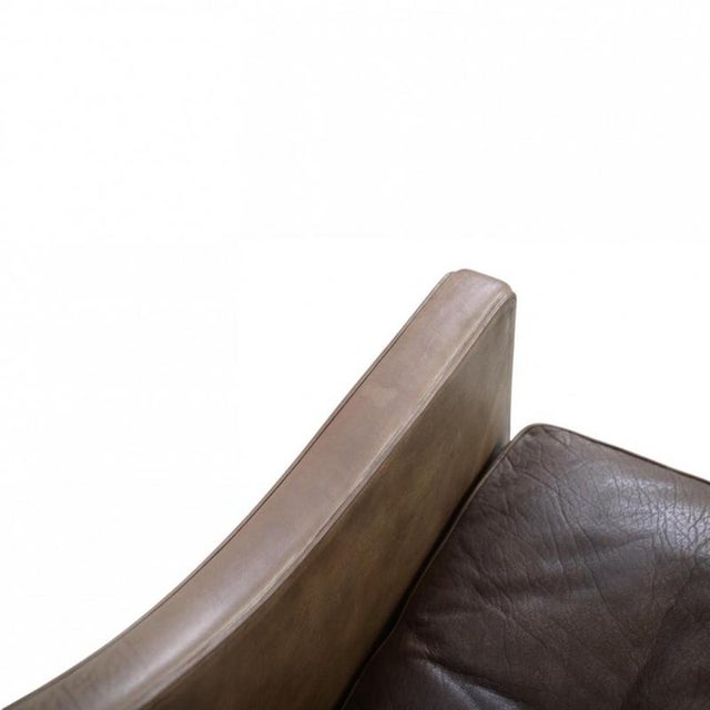 Model 2207 Lounge Chair in Patinated Leather by Børge Mogensen, 1970s For Sale - Image 6 of 18