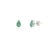 18k Gold Emerald Gemstone Vintate Jewelry Set- Solitaire Ring & Earrings For Sale In New York - Image 6 of 17