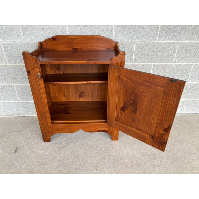 Late 20th Century Late 20th Century Ethan Allen Country Craftsman Pine Shaker Style Cabinet (Finish 219) For Sale - Image 5 of 8