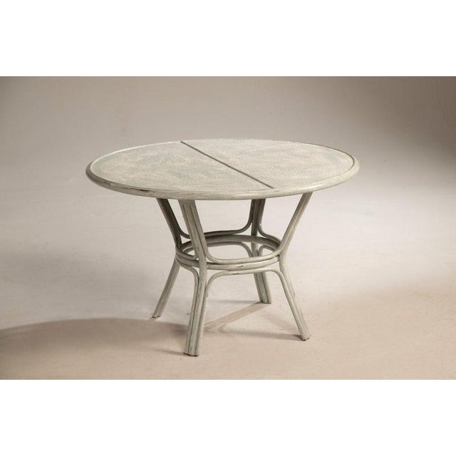 Wood Whitewashed Bamboo Table, 1970s, Set of 2 For Sale - Image 7 of 14