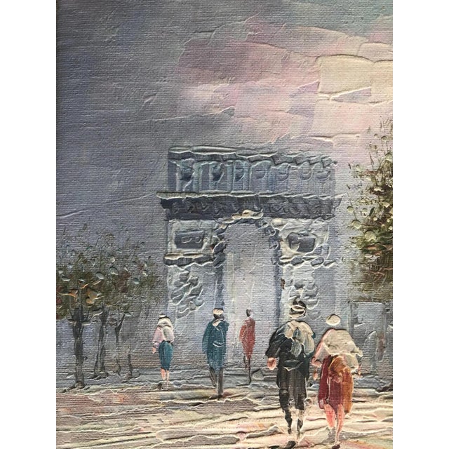 Oil Painting Paris France Cityscape Attrib. To Caroline Burnett, Signed For Sale - Image 4 of 6