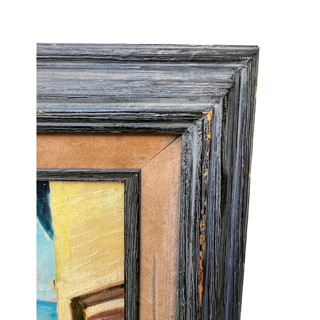 Framed European Mountain Village Oil Painting, Signed "Kyung" For Sale - Image 11 of 15