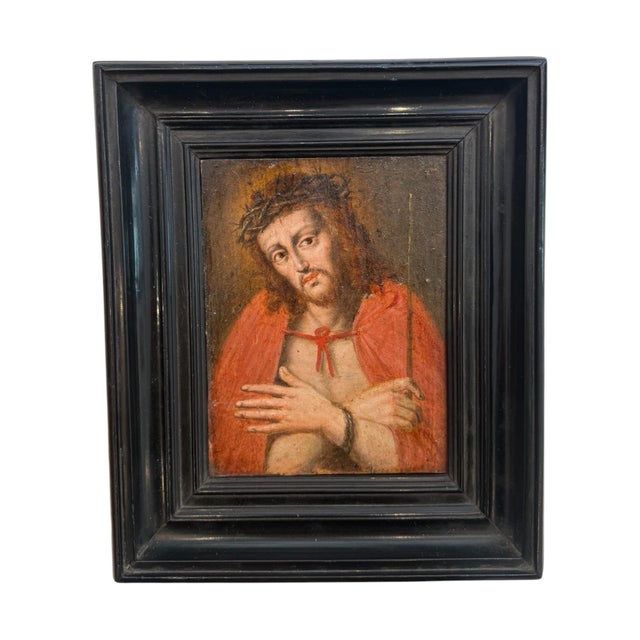 Italian Artist, Ecce Homo, Early 18th Century, Oil on Panel, Framed For Sale - Image 14 of 14