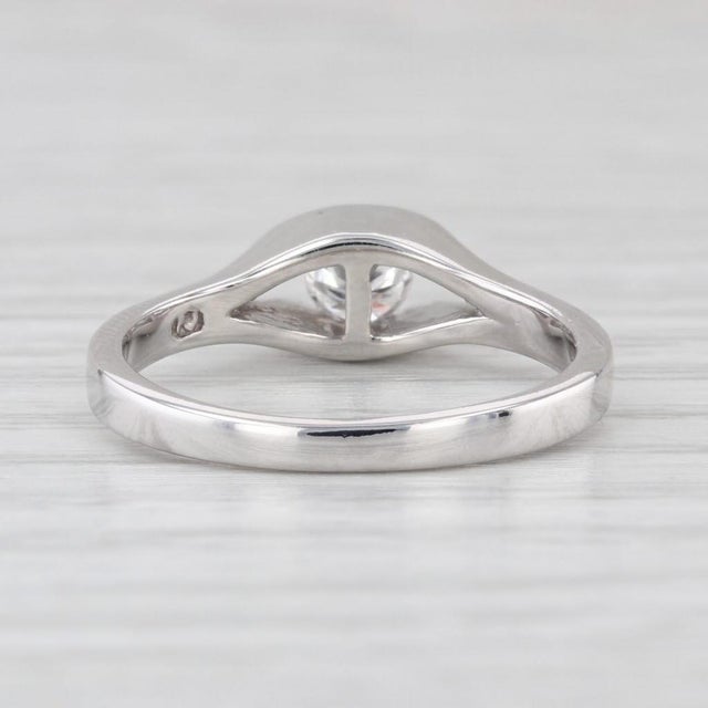 Silver 0.28ct Diamond Solitaire Engagement Ring 14k White Gold Size 6 For Sale - Image 8 of 8