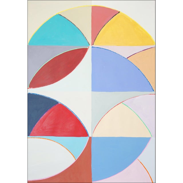 2026, Colorful Ball of Wool Modern Bauhaus Painting - Set of 3 For Sale - Image 4 of 11