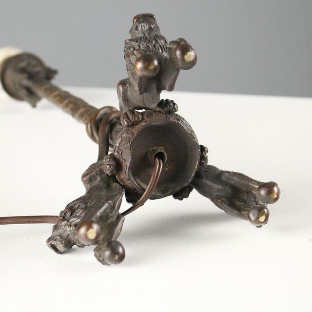 Bronze Lamp in the style of Christophe Fratin For Sale - Image 9 of 10