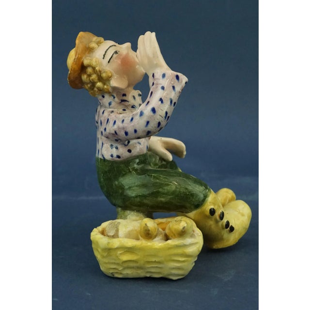 Ceramic 20th Century Ceramic Salesman Sculpture by Anzengruber for Carraresi and Lucchesi, Italy For Sale - Image 7 of 18