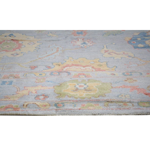 Contemporary Oushak Hand Knotted Wool Rug,9'X11'9" For Sale - Image 4 of 6