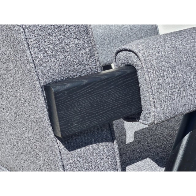 Gray Klarel Chandigarh Grey & Black Upholstered Lounge Chair For Sale - Image 8 of 10