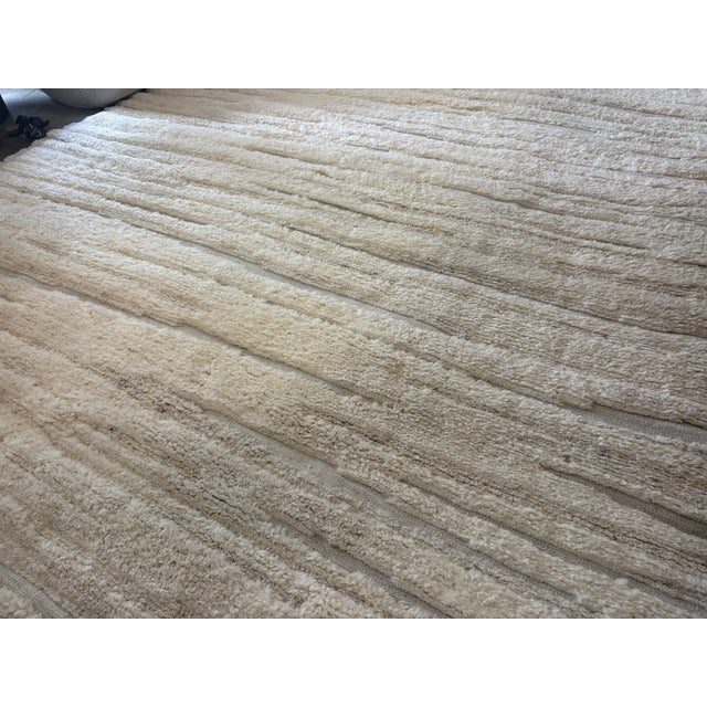 2020s Rh Eli Wool Rug – 12' × 15' Natural | Hand-Knotted New Zealand Wool | Moroccan-Inspired Contemporary Design For Sale - Image 5 of 18