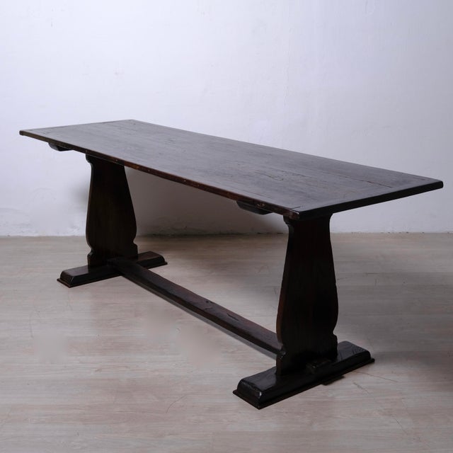 Antique Wooden Refectory Table, Italy, Early 1900s For Sale - Image 11 of 18