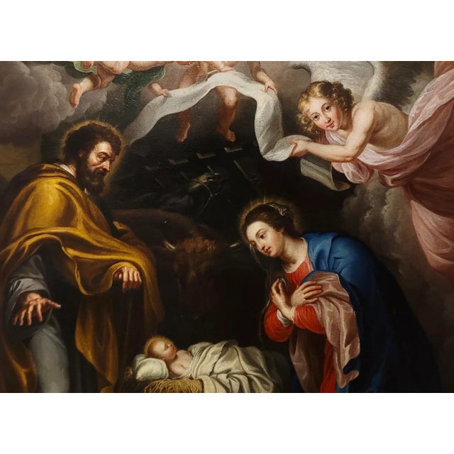 Italian 17th C. Italian Old Master -The Holly Family -Oil Painting For Sale - Image 3 of 12