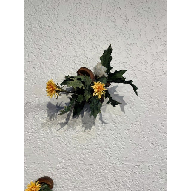 Broken Dream (wall larger) by Ashley Folkner | Mixed Media Wall-mounted floral arrangement. For Sale