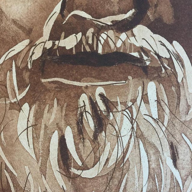 Modern Giacomo Manzú, Head of Oedipus Edition of 125, 1970s, Etching For Sale - Image 3 of 6
