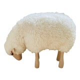 Lalanne Style Carved Wood Sheep Stool For Sale
