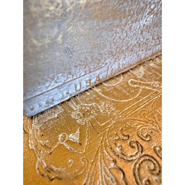 1950s Heavy Cast Metal Lion Reclining on Books Sculpture With Verdigris Patina For Sale - Image 9 of 10