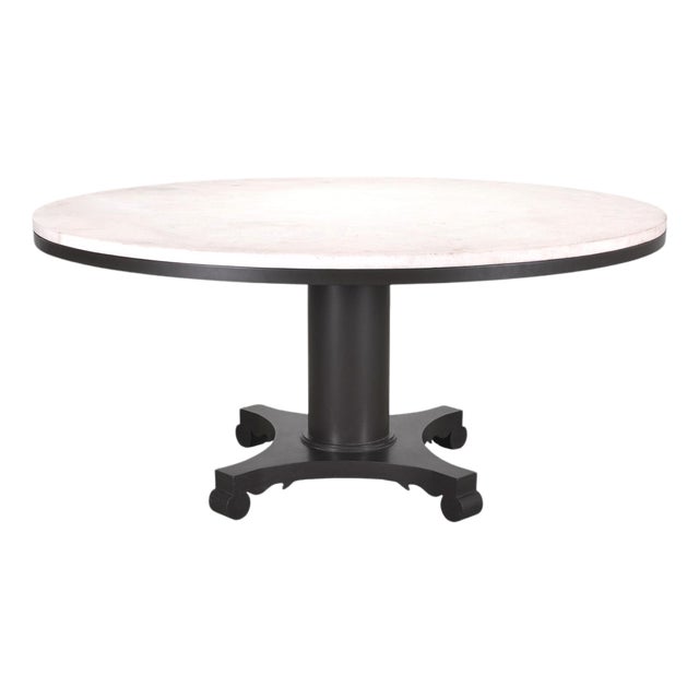 McKinnon and Harris Albemarle Limestone Garden Dining Table 63" For Sale
