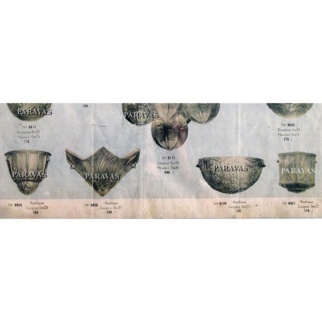 Large Single French Art Deco Frosted Glass Wall Sconce by Hettier Vincent & Hanots 1930s For Sale - Image 9 of 10