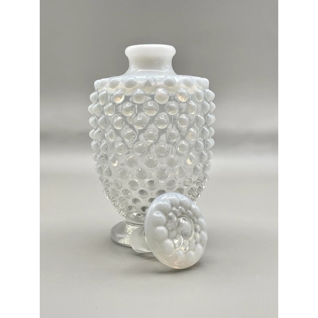 Art Deco Mid 20th Century Fenton Glass “Moonstone” Perfume Bottle For Sale - Image 3 of 7