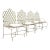 Set of Four Rose Tarlow Style Iron Lattice Garden Chairs For Sale
