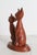 Vintage hand-carved wooden Siamese cat figurine set on a base. No makers mark. Some age wear. Pictured.