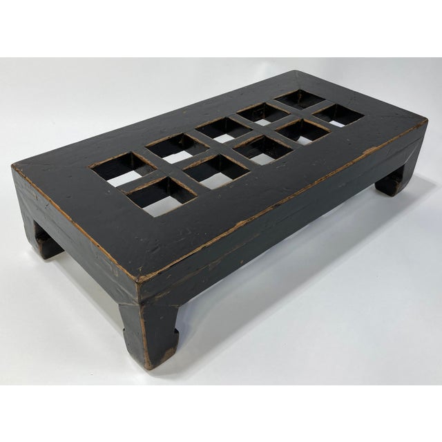 Antique Ming Lattice Top Wood Footrest or Riser For Sale In Kansas City - Image 6 of 12