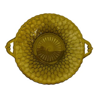 Early 20th Century Early 20th Century Carnival Glass Green Bowl For Sale