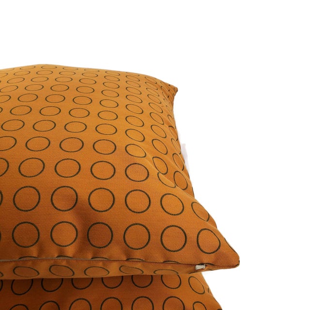 Contemporary Hella Jongerius for Maharam Repeat Dot Ring in Sienna Pillow Cover - 18.5" X 18.5" Rust Circle Ring Pattern Cushion Case For Sale - Image 3 of 6