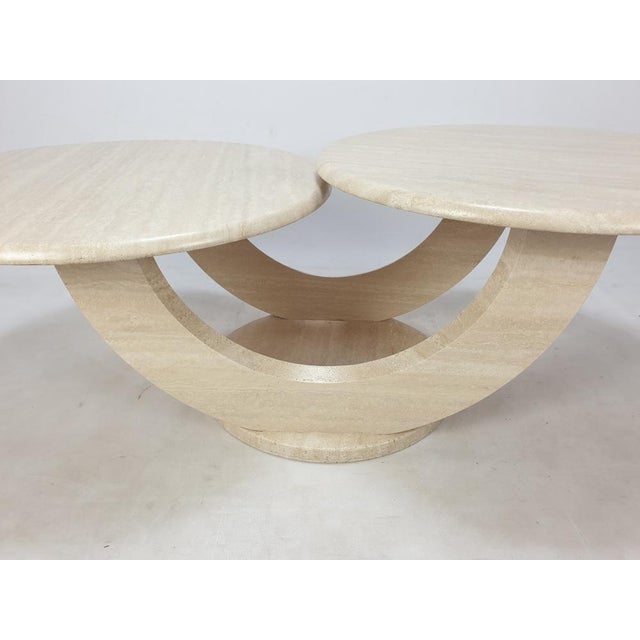 Italian Travertine Coffee Table, 1980s For Sale - Image 11 of 18