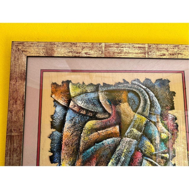 2000s "Rhythms of the Soul" Abstract Expressionism Acrylic on Canvas Painting by Alphanso Blake, Framed For Sale - Image 4 of 11