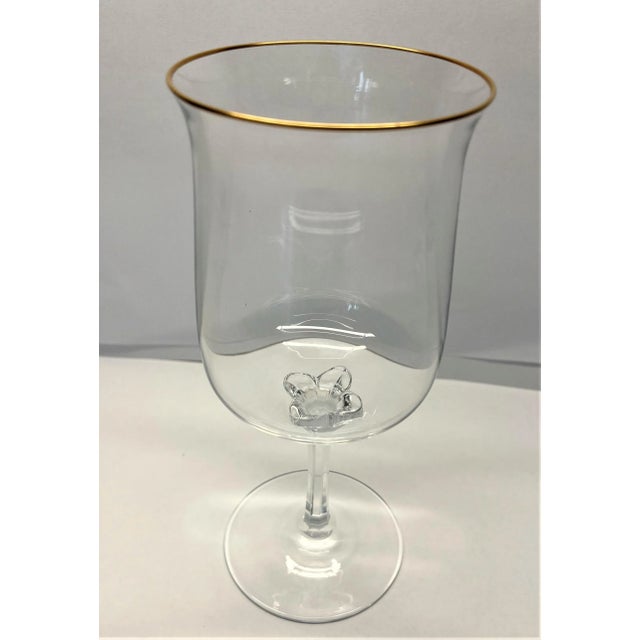 Lenox 1970s Lenox "Intrigue" Mid-Century Handblown Crystal Water or Red Wine Goblets- Set of 6 For Sale - Image 4 of 11