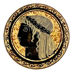 Vintage Hand Painted Greek Pottery Museum Replica Trinket Box