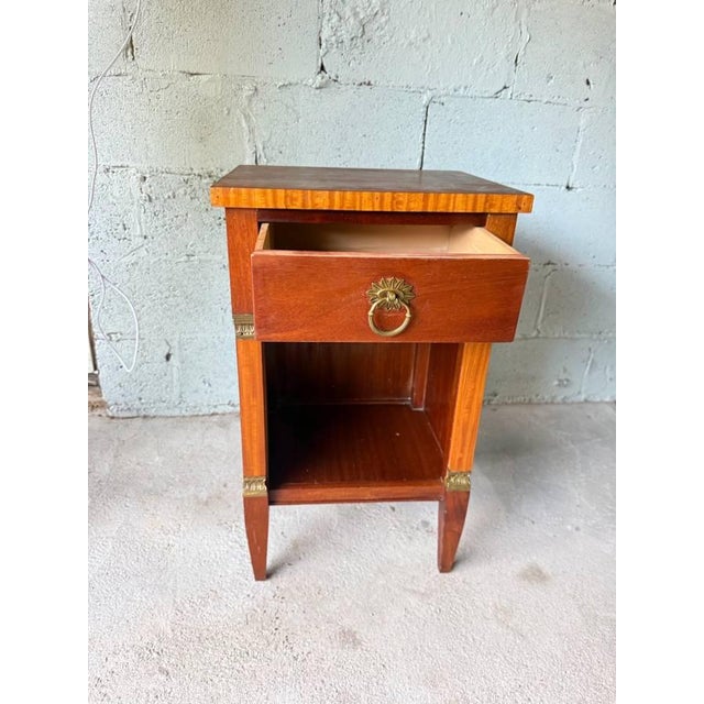 Mid 20th Century Pair of French Emprire Style Matching Open Door Nightstands For Sale - Image 13 of 13