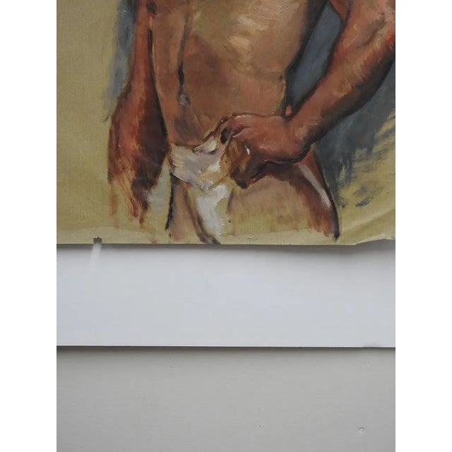 1920s Robert Whitmore Oil Painting Titled Male Portrait For Sale - Image 5 of 8