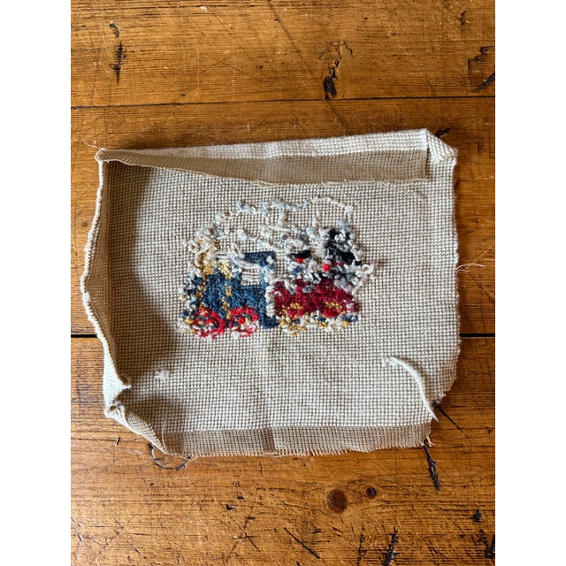 Vintage Needlepoint "Toy -Town Choo Choo", Toy Train For Sale In Portland, OR - Image 6 of 6