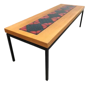 Vintage Coffee Table with Tiles, 1960s